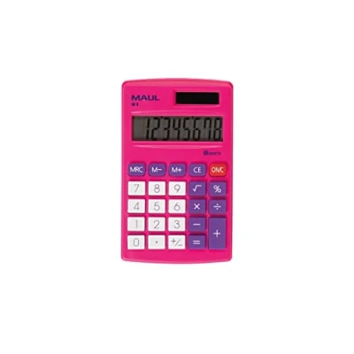 Afbeelding van Maul M 8 Zakrekenmachine Pink Aantal displayposities: werkt op batterijen, zonne energie