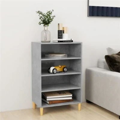 Afbeelding van vidaXL Dressoir 57x35x90 cm bewerkt hout betongrijs