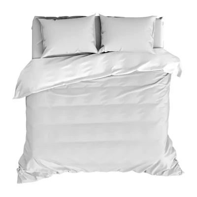 Image de de Witte Lietaer Olivia housse couette 2 personnes (200x200 cm + taies d&#039;oreiller) Blanc