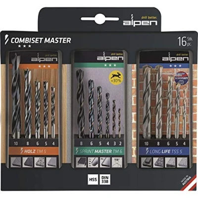 Afbeelding van Alpen 0000811003100 Combiset Master Universeel boor assortiment