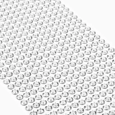 Afbeelding van Movoja Zilveren strassteentjes, ronde glitterstenen, 624 stuks, 5 mm, zelfklevend voor versieren en knutselen, sierstenen om op te plakken, sierstenen, knutselstenen, zilver