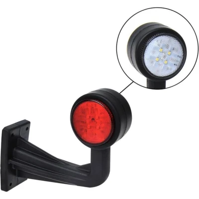 Afbeelding van Pro Plus Breedtelicht Haaks 160 mm 10 t/m 30 Volt 8 LED Rood en Wit