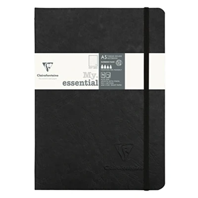 Afbeelding van Clairefontaine Notizbuch Age Bag My.Essential A5 96 vellen met puntvoering, zwart
