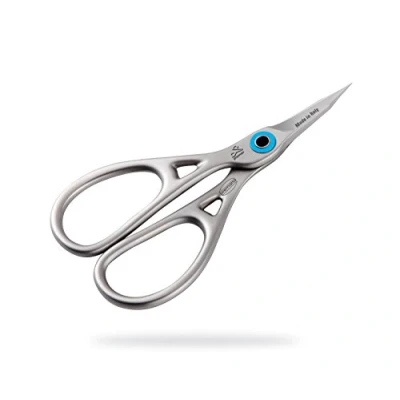 Afbeelding van Premax Ringlock Blue Manicureschaar gebogen 9.5 cm