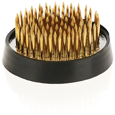 Afbeelding van COM FOUR® Metalen paal egel Kenzan voor verse bloemen ambachtelijke accessoires bloemist gebruiksvoorwerp bloemstukken egels (1 stuk gouden kleur)