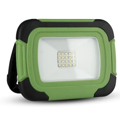 Afbeelding van V TAC VT 10 R Oplaadbare LED Schijnwerpers Samsung Groen+Zwart IP44 10W 700 Lumen 4000K
