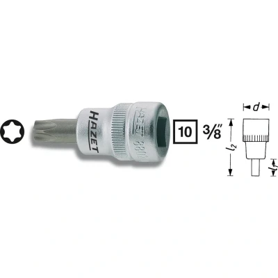 Afbeelding van HAZET Torx 8802 T27 Steeksleutelelement Binnen gekarteld