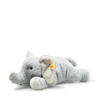 Afbeelding van Soft Cuddly Friends 064074 Elna Elefant knuffelig zacht knuffeldier voor kinderen, wasbaar, lichtgrijs, 28 cm
