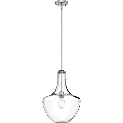 Afbeelding van Kichler LED Pendelarmatuur Everly 1X E27 Max 60W Dimbaar Chrome