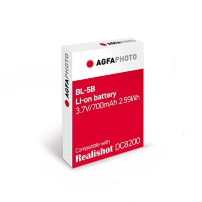 Image de Batterie Agfaphoto pour Appareil photo Compact DC8200 700 mAh Noir