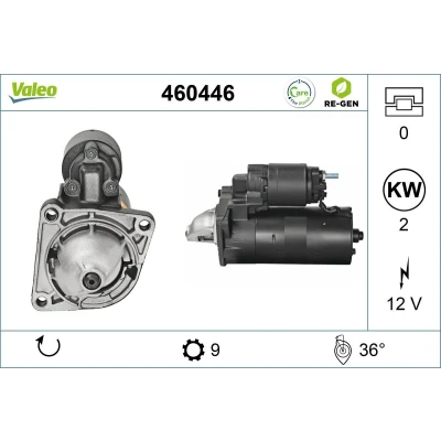 Afbeelding van VALEO 460446 Startmotor 12 2 9 OPEL: Zafira B, Insignia A Sports Tourer, Vectra C Caravan, FIAT: Grande Punto Hatchback, Doblo I Cargo, Estate