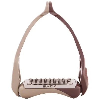 Afbeelding van BR Stijgbeugels Aerotech Bruin/Titanium goud 12cm