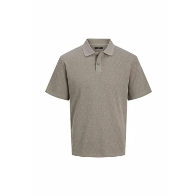 Afbeelding van Jack &amp; Jones Premium Einfarbig Poloshirt, Heren, Maat: Large, Greige
