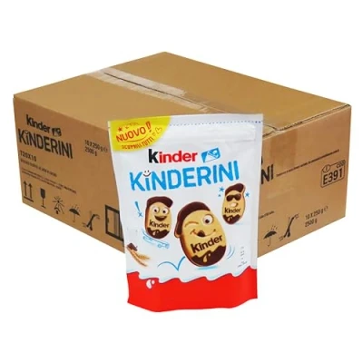 Afbeelding van Kinder Kinderini koekjes, 10 verpakkingen van elk 250 g