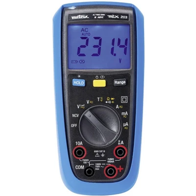 Afbeelding van Metrix MTX 203 Multimeter Digitaal Spatdicht (IP54) CAT III 600 V Weergave (counts): 6000