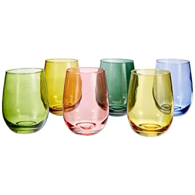 Afbeelding van Tognana Tulip, set van 6 glazen, 400 cc, glas, meerkleurig