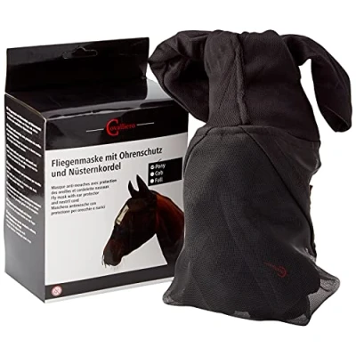 Afbeelding van Kerbl Vliegenmasker met Oren Zwart Pony