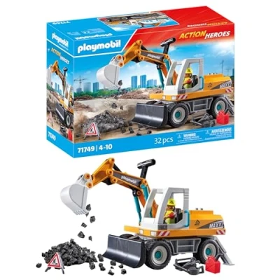 Image de Playmobil Action Heroes 71749 Pelleteuse mécanique et ouvrier