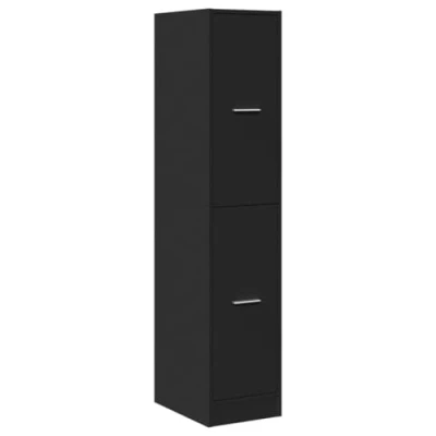 Image de vidaXL Armoire d&#039;apothicaire noir 30x41x144,5 cm bois d&#039;ingénierie855170