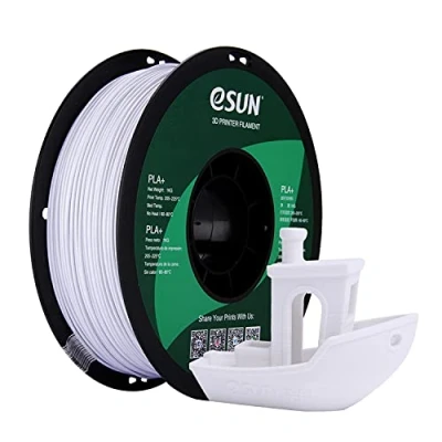 Afbeelding van eSUN PLA+ filament 1,75 mm, versterkte taaiheid 3D printer, PLA Plus, nauwkeurigheid +/ 0,03 spoel van 1 kg, printer voor printers, koudwit