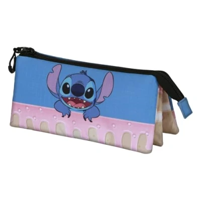 Afbeelding van Disney Drievoudig etui, één maat, Lilo en Stitch blauw, etui