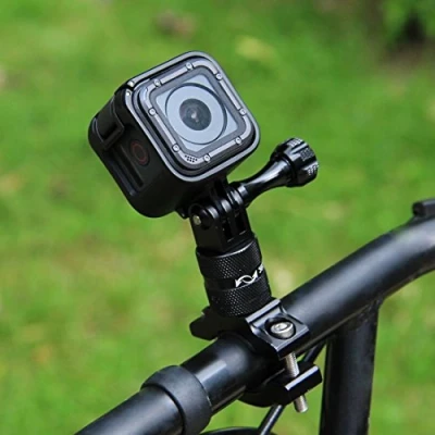 Afbeelding van PULUZ 360 graden draaibare aluminium fietsstuuradapterhouder met schroeven voor GoPro Hero 6/5/4/4/3+/3/3/2/1 Sessie 5/4, Xiaoyi sportcamera