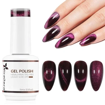 Afbeelding van Nicedeco 15 ml Cat Eye Gel nail Polish, UV/LED, soak off, magnetische gel, art, manicure, pedicure, voor professioneel, salon en thuis, gebruik N308