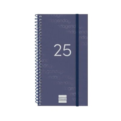 Afbeelding van Finocam Spiraalplanner 2025, horizontaal weekoverzicht, januari 2025 tot december (12 maanden), Spaans blauw