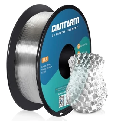 Afbeelding van Transparant PLA filament 1,75 mm, GIANTARM 3D printer, filament, 1 kg, spoel