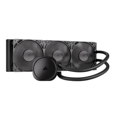 Afbeelding van CORSAIR NAUTILUS 360 RS CPU vloeistofkoeler mm AIO geluidsarm directe aansluiting van het moederbord Intel LGA 1851/1700, AMD AM5/AM4 3 x RS120 ventilatoren inbegrepen zwart