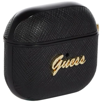Afbeelding van Guess AirPods 3 hoesje Saffiano Script Zwart