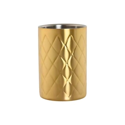 Afbeelding van Wijnfleskoeler Home ESPRIT Gouden Roestvrij staal 12 x 18 cm