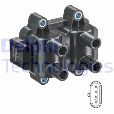 Afbeelding van DELPHI GN11083 12B1 Bobine 4 12 RENAULT: CLIO 2, Kangoo I, 3, DACIA: Sandero Logan MCV I