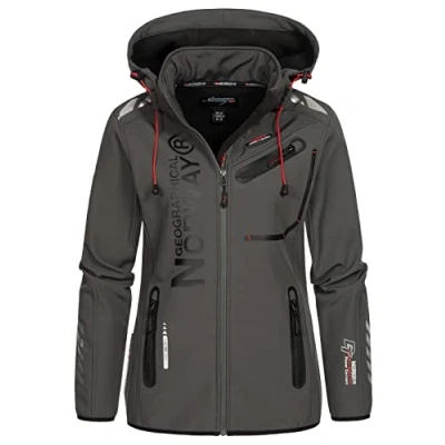 Afbeelding van Geographical Norway Damen Softshelljacke Reine Assor B Lady 068 Dark Grey / Black M