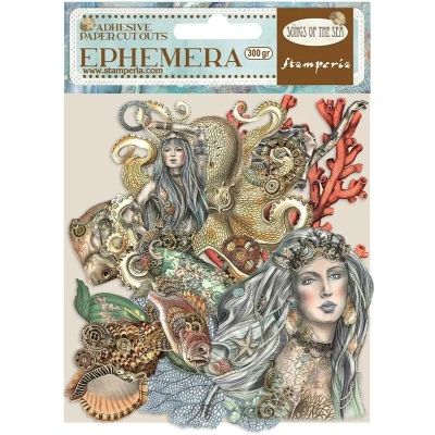 Afbeelding van Stamperia Songs of the Sea Ephemera Mermaids (36pcs) (DFLCT29)