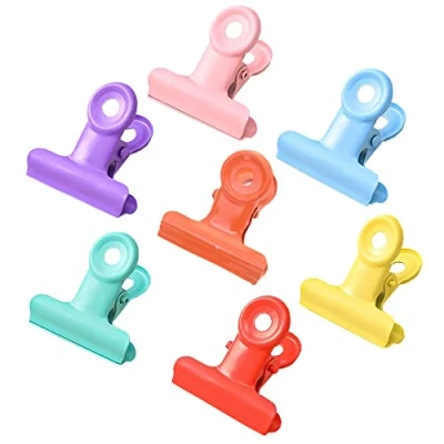 Afbeelding van 28 stuks 7 soorten metalen scharnierclip, bindclips, kleine bulldog clips, voor voedselzakken, foto&#039;s, kunsthandwerk, kantoorbenodigdheden thuis