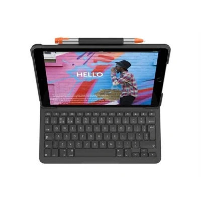 Image de Logitech Slim Folio Clavier et étui sans fil Bluetooth LE QWERTY Italien gris oxford pour Apple 10.2 inch iPad Wi Fi; 10.5 Pro 10.9 Air Fi
