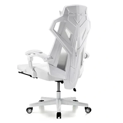 Afbeelding van GTPLAYER Gaming stoel van mesh met stereoscopische 3D voetensteun, ergonomische framehouder, stoffen bekleding, bureaustoel, computerstoel, kantelbaar, in hoogte verstelbaar
