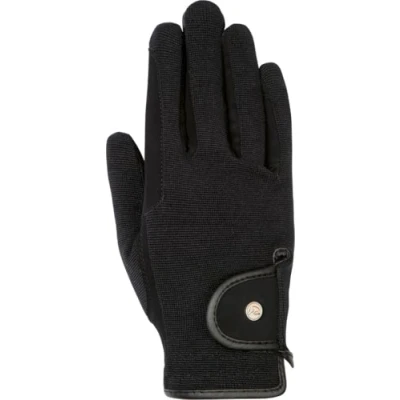 Afbeelding van HKM Pro Team Rijhandschoenen Imitatieleer Zwart M
