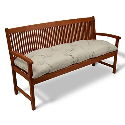 Afbeelding van Beautissu Bankkussen Flair BK Zitkussen Tuinkussen 150x50x8 cm natuur kussen voor tuinbank