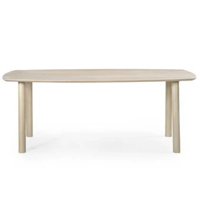 Afbeelding van Eettafel Deens Ovaal 200cm Naturel Mangohout 6 8 Personen Leone Giga Meubel