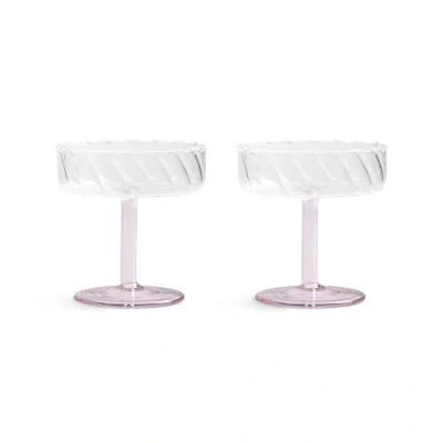 Afbeelding van &amp;Klevering Twirl Coupe 20 Cl Set Van 2 Roze