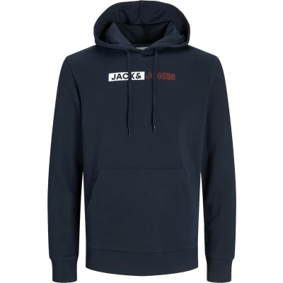 Afbeelding van Jack &amp; Jones Trui Jjecorp Logo Sweat Hood Play Noos 12233599 Navy Blazer/play 5 Mannen Maat S