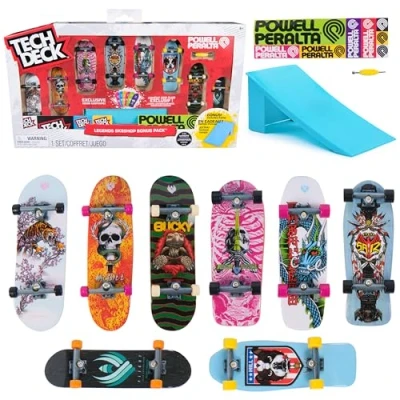 Afbeelding van Tech Deck, Powell Peralta Legends SK8Shop Bonus Pack met schans, verzamelbare en aanpasbare miniskateboards