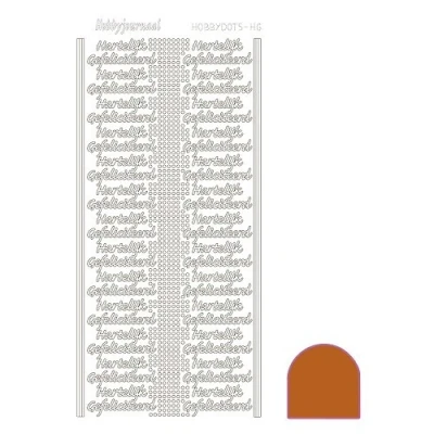 Afbeelding van Hobbydots sticker Mirror Copper 10 stuks