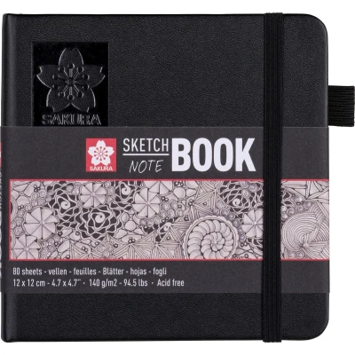 Afbeelding van Schets notitieboek Sakura 12x12cm 140gr 80vel wit
