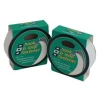 Afbeelding van Hook &amp; loop zelfklevend klittenbank wit 25mm 1m