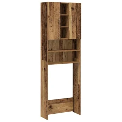 Image de vidaXL Meuble pour machine à laver vieux bois 64x25,5x190 cm856649