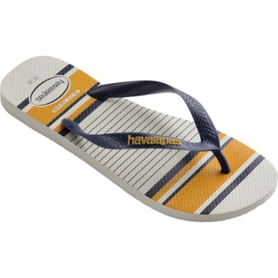 Afbeelding van Havaianas Top Photoprint, teenslippers voor heren, wit/marineblauw/mosterd