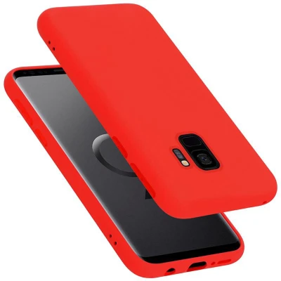 Afbeelding van Cadorabo Hoesje geschikt voor Samsung Galaxy S9 in LIQUID ROOD Beschermhoes gemaakt van flexibel TPU silicone Case Cover